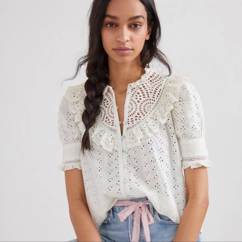 Anthropologie Dreamer Love the Label Blouse NWT